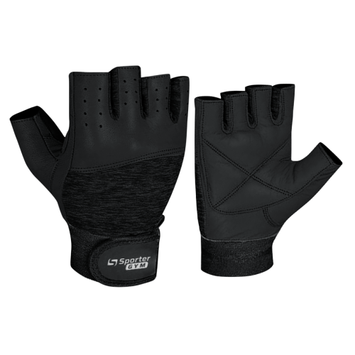 Перчатки для фитнеса Sporter Men (MFG-228.7 D) L Full Black 820025 фото