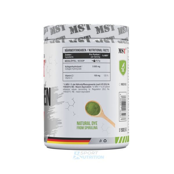 Препарат для суглобів і зв'язок MST Collagen + Vitamin C 500 грам Green apple 059853 фото
