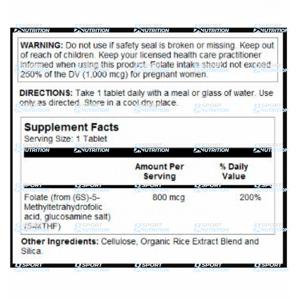 Метилфолат KAL Methyl Folate 800 мкг 90 таблеток 2022-10-1014 фото