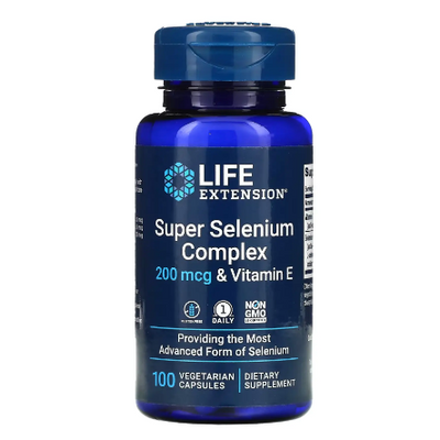 Life Extension Super Selenium Complex 200 мкг & Vitamin E 100 капсул 2022-10-1916 фото