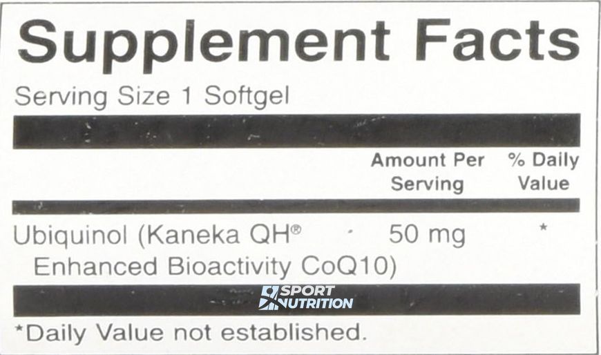 Убихинол Swanson Ultra Ubiquinol 50 мг 60 капсул 2023-10-2737 фото