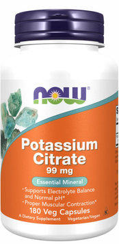 Now Foods Potassium Citrate 99 мг 180 капсул 2022-10-0037 фото