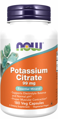 Now Foods Potassium Citrate 99 мг 180 капсул 2022-10-0037 фото