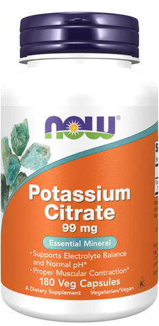 Now Foods Potassium Citrate 99 мг 180 капсул 2022-10-0037 фото