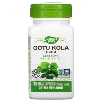 Готу кола Nature's Way Gotu Kola Herb 100 капсул 2022-10-1082 фото