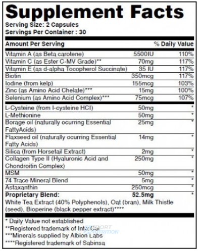 Haya Labs Hair Skin and Nails 60 капсул 818790 фото