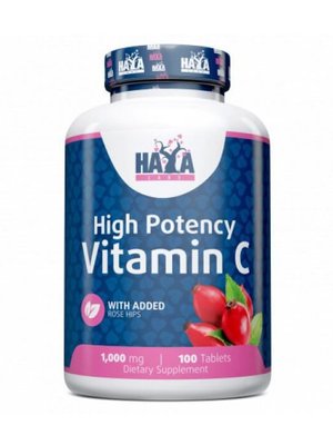 Вітамін С з шипшиною Haya Labs High Potency Vitamin C with Rose Hips 1000 мг 100 таблеток 818792 фото