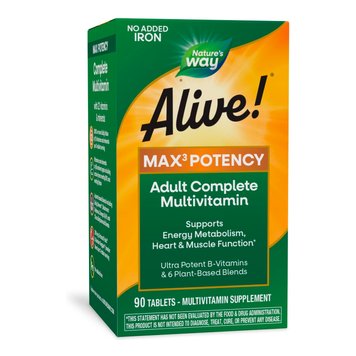 Мультивітаміни Nature's Way Alive! Max3 Potency No-Iron 90 таблеток 2022-10-1047 фото