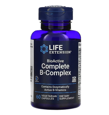 В-комплекс витаминов Life Extension BioActive Complete B-Complex 60 капсул 2022-10-1930 фото