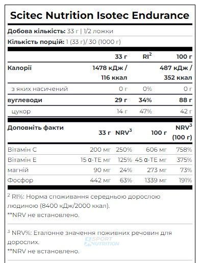 Энергетик Scitec Nutrition Isotec 1000 г Лимон-холодный чай 728633107063 фото