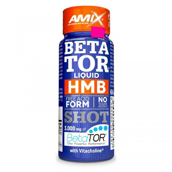 Передтренувальний комплекс Amix Nutrition BetaTor Liquid HMB Shot 60 мл Berries 820955 фото