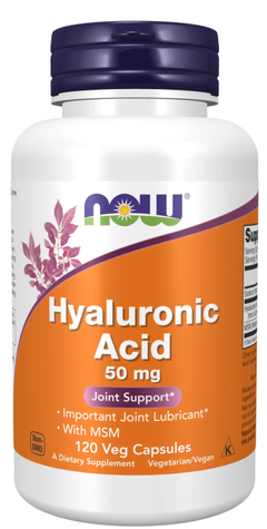 Для суставов и связок Now Foods Hyaluronic Acid 50 мг 120 капсул 2022-10-2622 фото