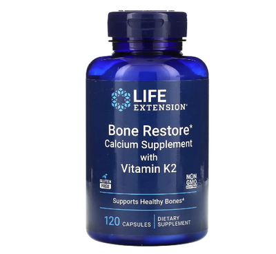 Комплекс для відновлення кісток Life Extension Bone Restore with Vitamin K2 120 капсул 2022-10-1911 фото