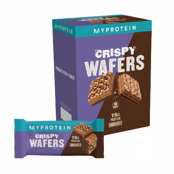 Myprotein Протеїновий батончик Crispy Wafers 10x42g Chocolate 2022-10-0167 фото