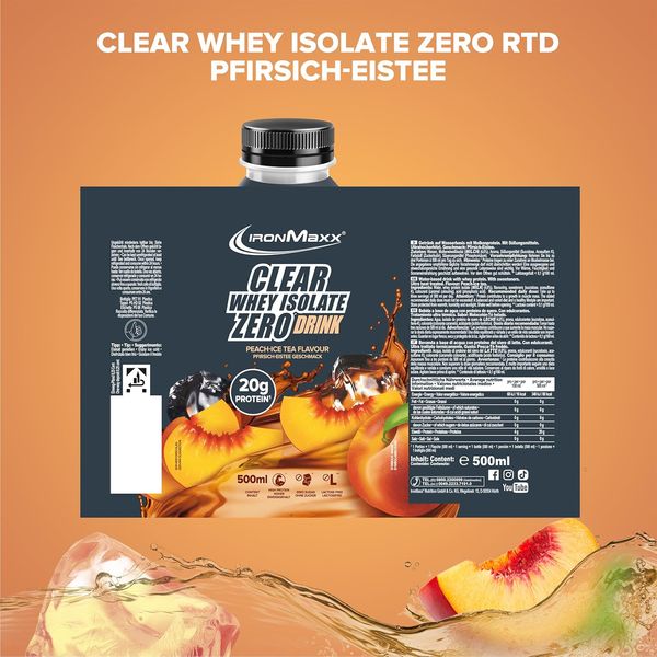 Протеїн IronMaxx Clear Whey Isolate Zero Drink 500 мл Wild berry 821762 фото