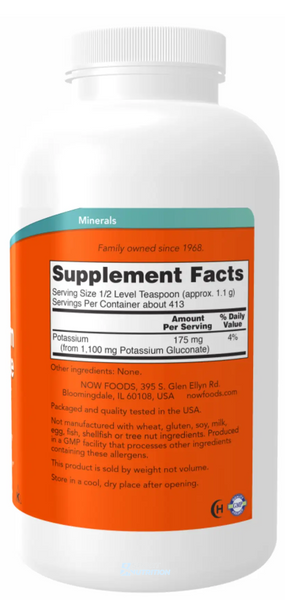 Now Foods Potassium Gluconate Pure Powder 454 г 2022-10-1701 фото