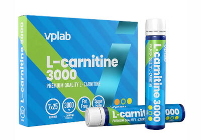 Жироспалювач L-карнітин VP Lab L-Carnitine 3000 мг 7x25 мл Citrus 2022-10-0494 фото