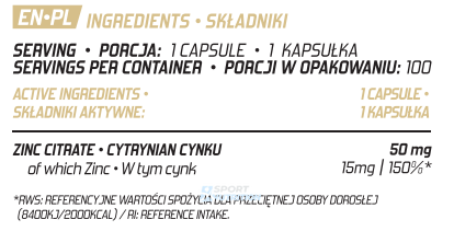 Цитрат цинку Evolite Nutrition Zinc Citrate 100 капсул 22250-01 фото