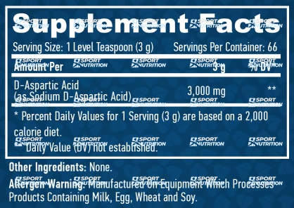 Haya Labs Sports D-Aspartic Acid 200 г 820447 фото