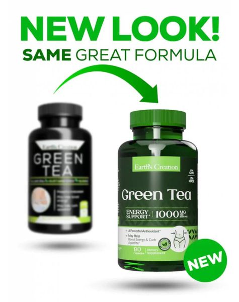 Экстракт зеленого чая Earth`s Creation G45 Green Tea Extract 1000 мг 60 капсул 817463 фото