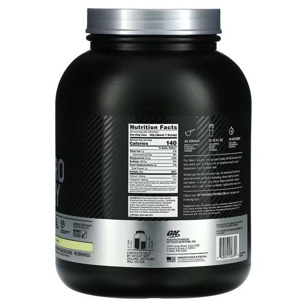 Протеїн Optimum Nutrition Platinum Hydrowhey 1600 г Vanilla 103451 фото