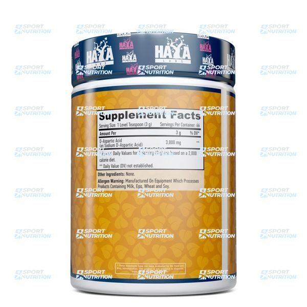 Haya Labs Sports D-Aspartic Acid 200 г 820447 фото