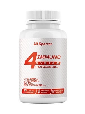 Комплекс для укрепления иммунитета и профилактики простудных заболеваний Sporter 4Immuno system 60 таблеток 820292 фото