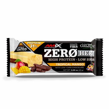 Батончик Amix Low-Carb ZeroHero Protein Bar 65 г 1/15 Tropical Mango 817924 фото