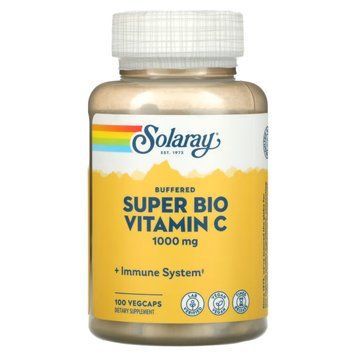 Буферизований вітамін С Solaray Super Bio Vitamin C 1000 мг 100 капсул 2023-10-2391 фото