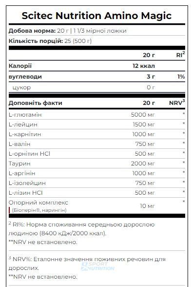 Амінокислотний комплекс Scitec Nutrition Amino Magic 500 г Апельсин без цукру 728633104987 фото