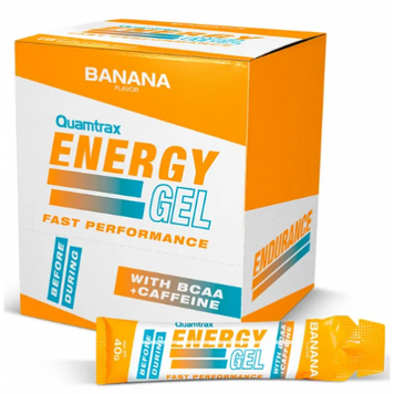 Енергетик Quamtrax Energy Gel + caffeine 40 г × 18 шт Банан 819526 фото