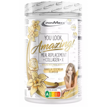 Заменитель питания IronMaxx Meal replacement + collagen 550 г Vanilla ice cream 821498 фото