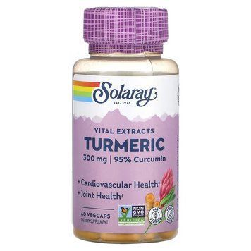Куркума Solaray Turmeric Root Extract 300 мг 60 капсул 2022-10-1784 фото