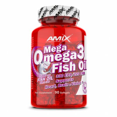 Amix Mega Omega 3 Fish Oil 1000 мг ( 330 мг/220 мг ) 90 капсул 819369 фото