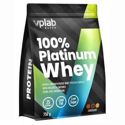 Протеин VPLab 100% Platinum Whey 750 г Chocolate 2022-10-0516 фото