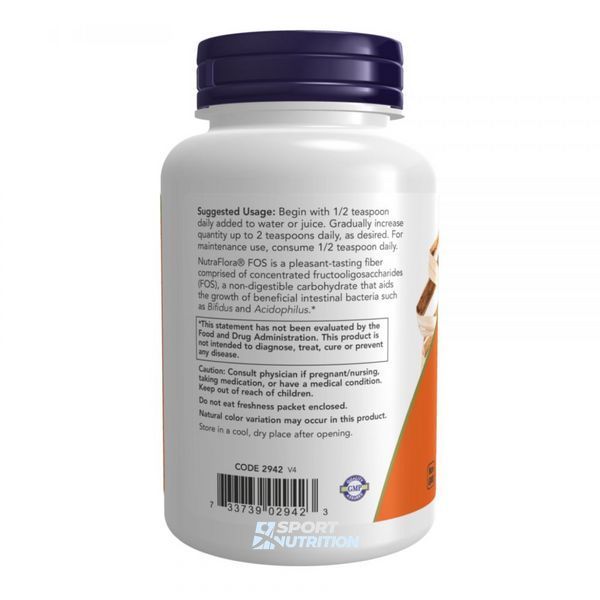 Фруктоолігосахариди Now Foods NutraFlora FOS Powder 113 г 2023-10-3572 фото