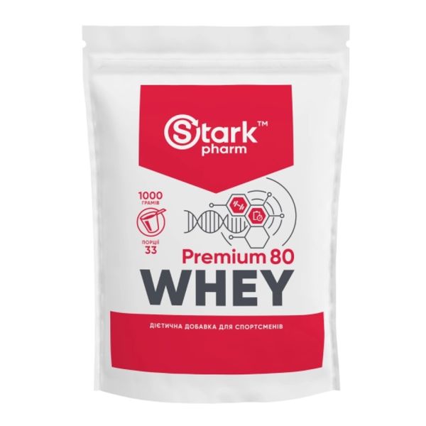 Протеїн Stark Pharm Whey 80 1000 г Pure 100-84-9600229-20 фото