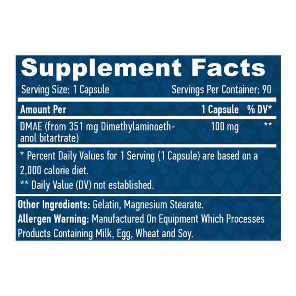 Диметиламіноетанол Haya Labs DMAE 351 мг 90 капсул 820195 фото