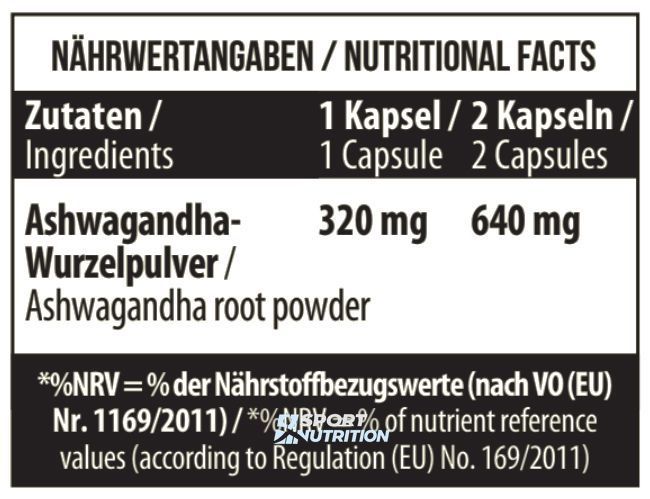 Ашваганда MST Ashwagandha Root Powder 100 капсул 0097 фото