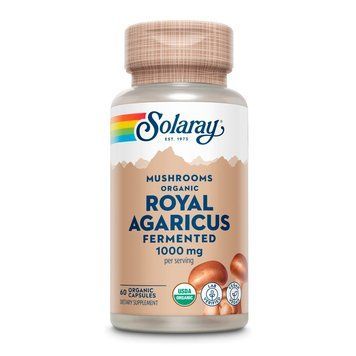 Solaray Org Grown Fermented Royal Agaricus 500 мг 60 капсул 2023-10-2407 фото