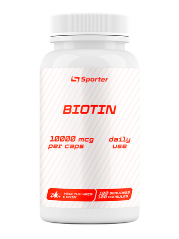 Витамины и минералы Sporter Biotin 10000 мкг 100 капсул 818509 фото