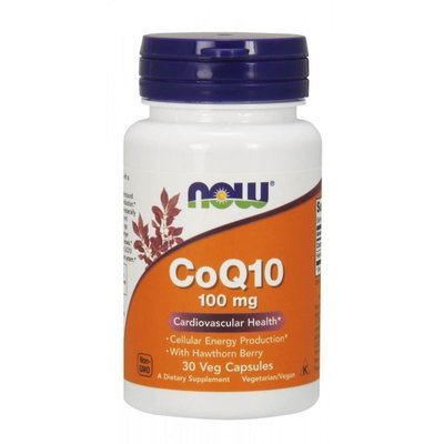 NOW Foods COQ10 ( Koenzym Q10 ) 100 мг 30 капсул 100-30-3542725-20 фото