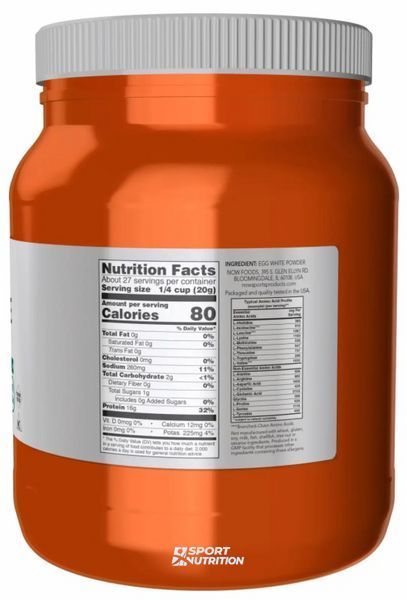 Протеин Now Foods Egg White Powder 2268 г 2022-10-2925 фото