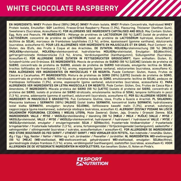 Протеїн Optimum Nutrition Gold Standard 100% Whey 900 г White Chocolate Raspberry 100-73-1873883-20 фото