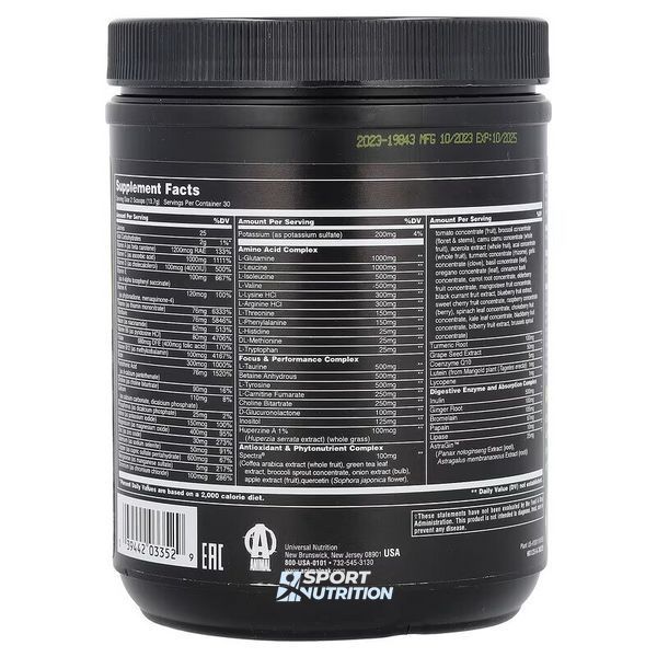 Мультивітаміни Universal Nutrition Animal Pak Powder 411 г Orange 821327 фото