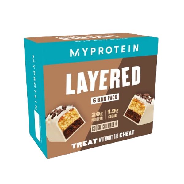 Myprotein Протеїновий батончик Layered 12x60g Cookie Crumble 2022-09-0750 фото