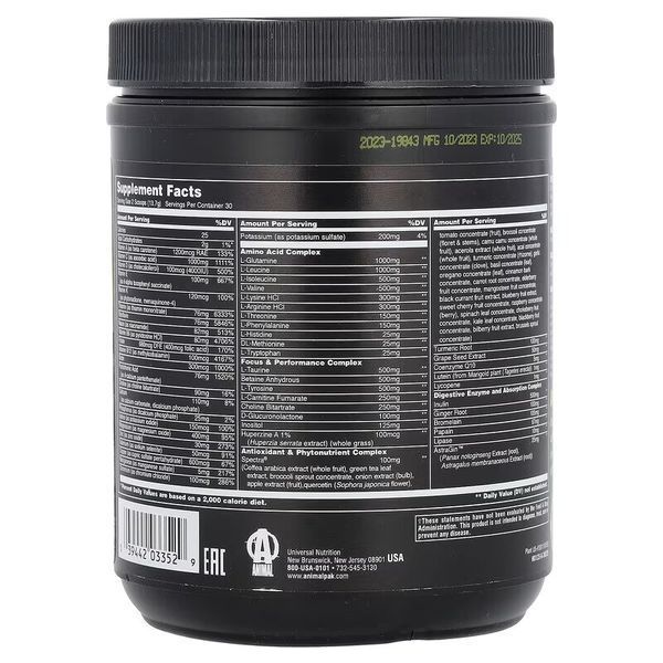 Мультивитамины Universal Nutrition Animal Pak Powder 411 г Orange 821327 фото