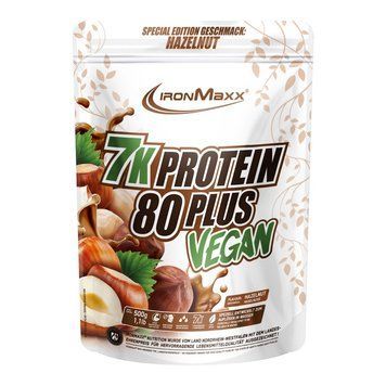 Протеин IronMaxx Vegan Protein 7k 80 Plus 500 г фундук 821757 фото