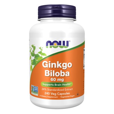 Now Foods Ginkgo Biloba 60 мг 240 капсул 2022-10-2644 фото