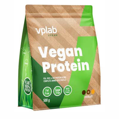Протеїн VPLab Vegan Protein 500 г Chocolate 2022-10-0490 фото